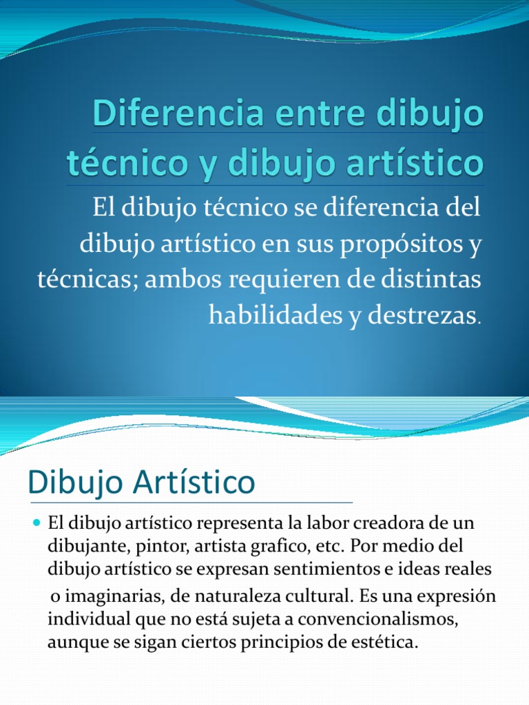 Diferencia Entre Dibujo Tecnico y Artistico Dibujo