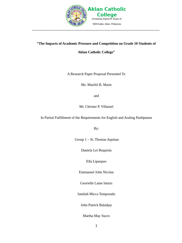 Research Paper Proposal | PDF | Teachers | Well Being