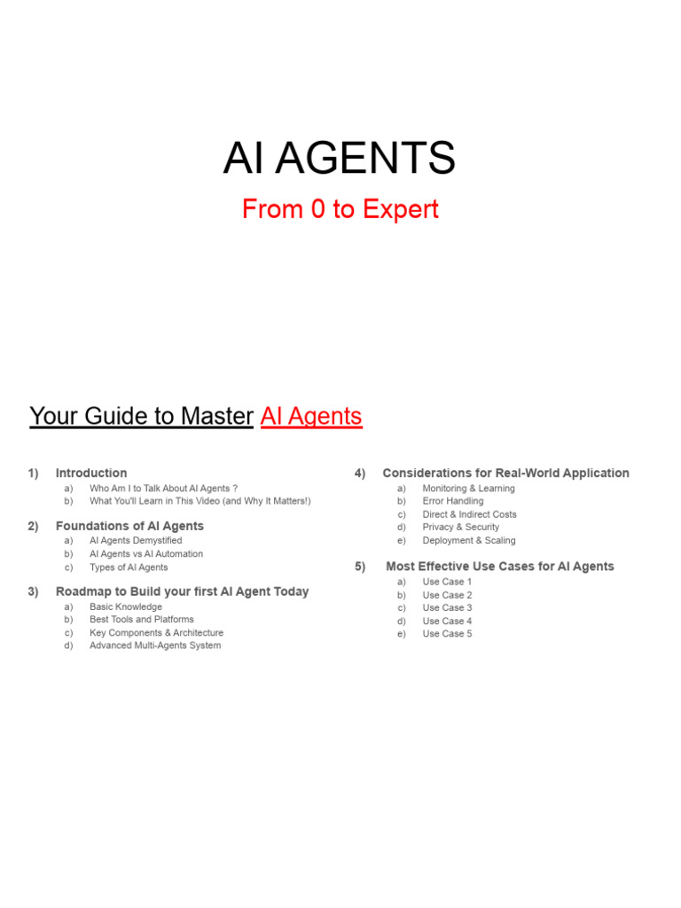 AI Agents | PDF | Artificial Intelligence | Intelligence (AI) & Semantics