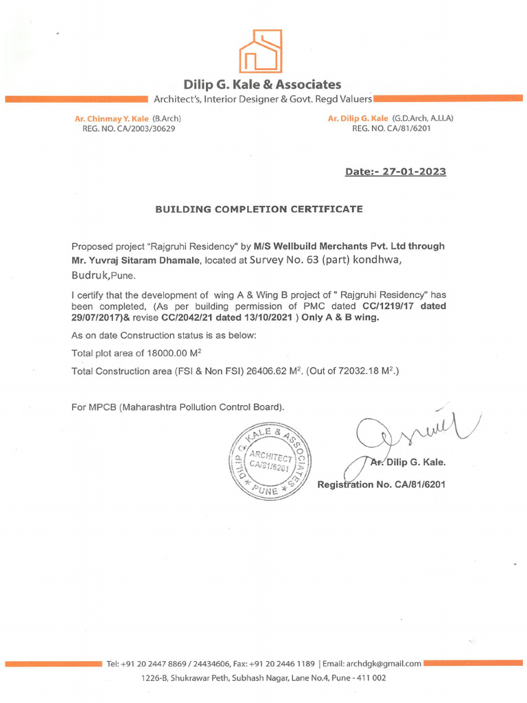 Architect Certificate (1) | PDF