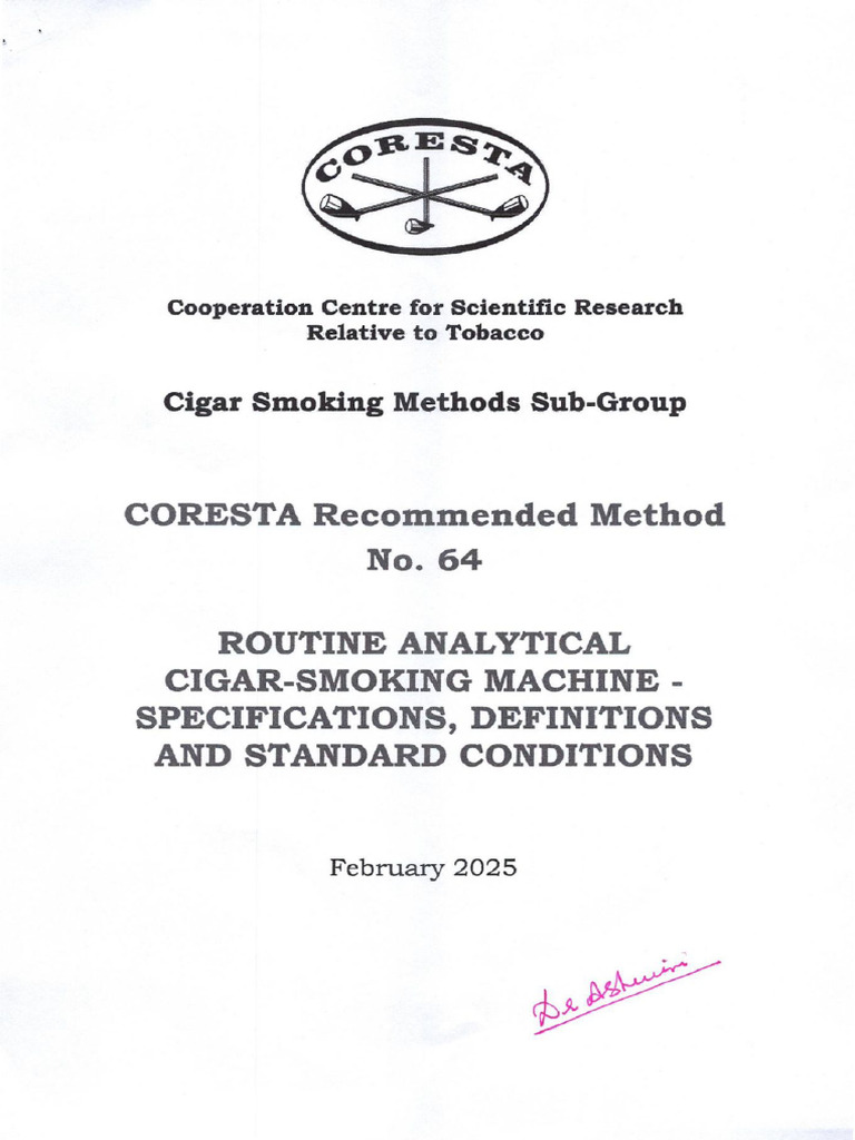 Cigar Test Method | PDF | Cigar | Cigarette