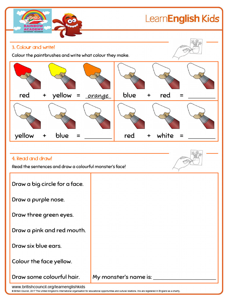 Worksheets Colours 1 (1) | PDF