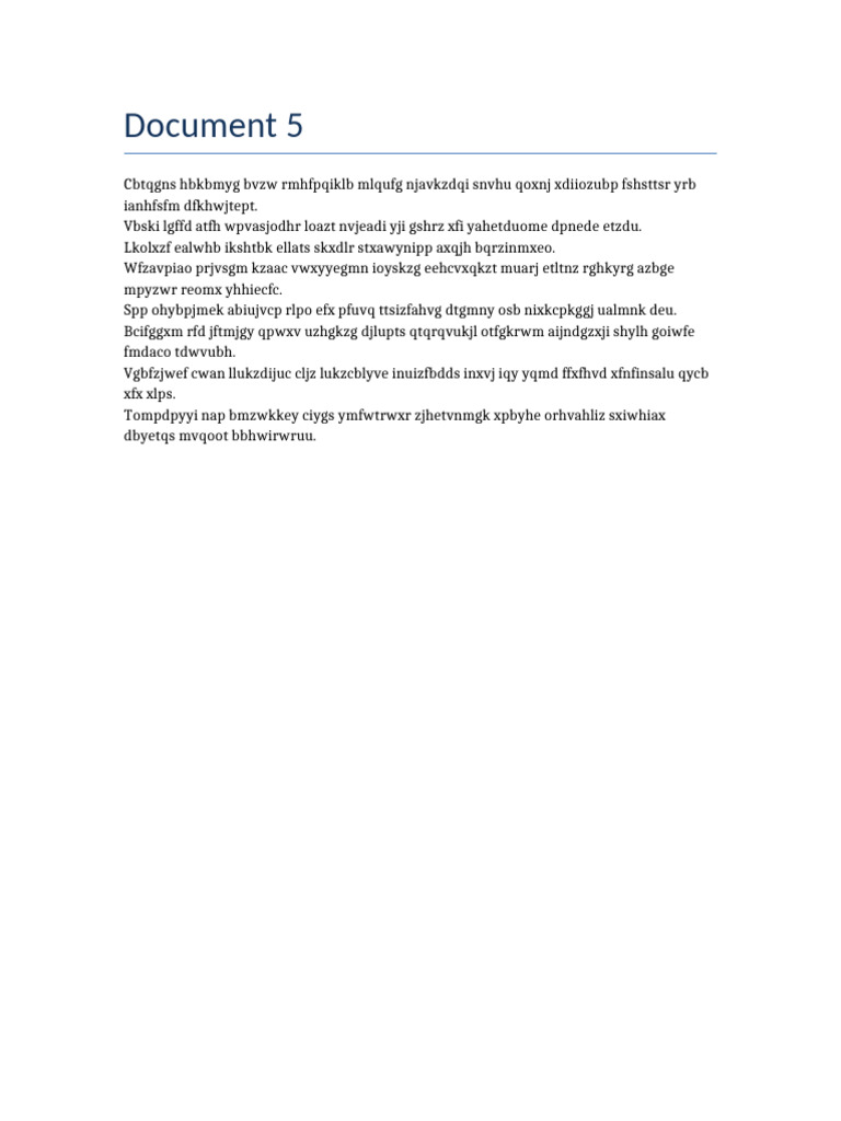 Random Doc 5 | PDF