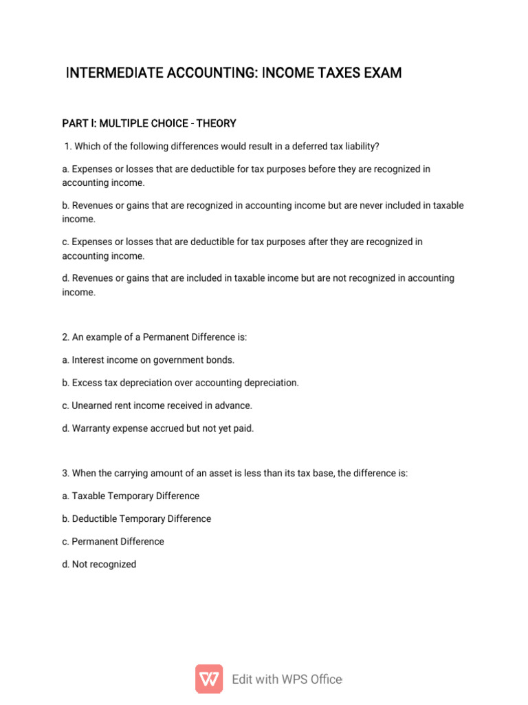 Document | PDF | Deferred Tax | Tax Deduction