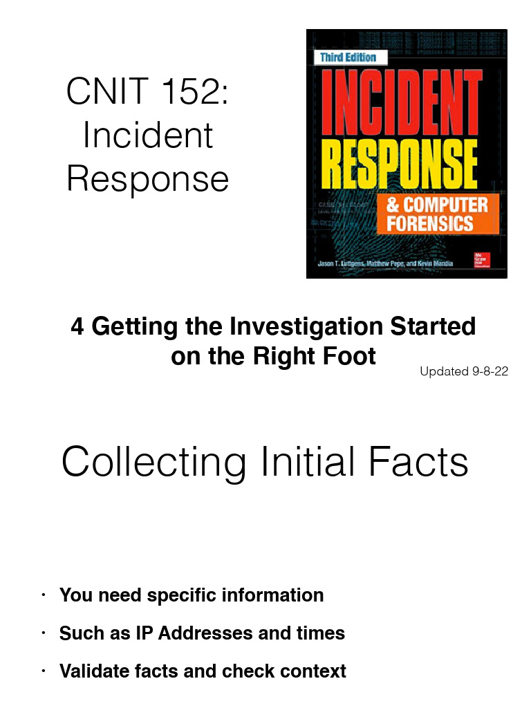 Incident Response Chapter 4-5 | PDF | Windows Registry | Malware