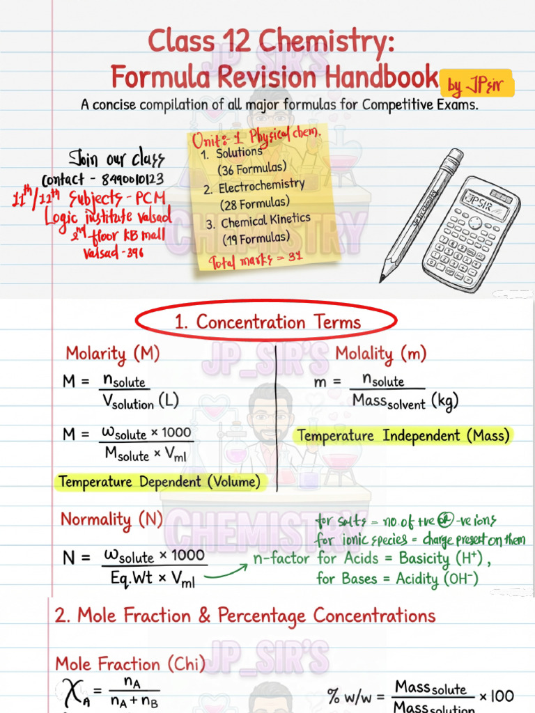 Formulas unit 1 | PDF