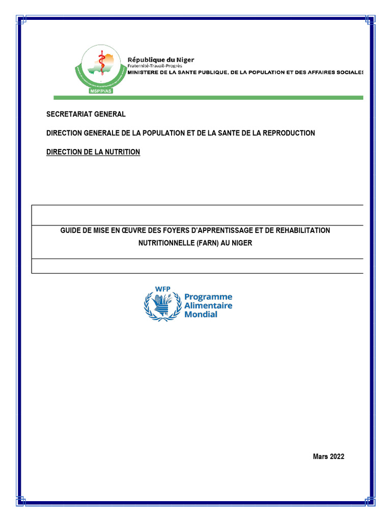 Guide FARN Validé | PDF | Malnutrition