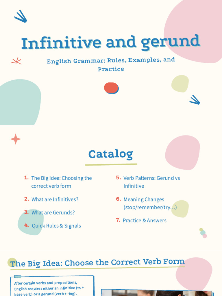Infinitives and Gerunds | PDF | Morphology | Semantic Units