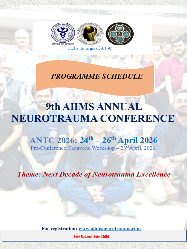 ANTC 2026 Final 04 April | PDF | Traumatic Brain Injury | Clinical Medicine
