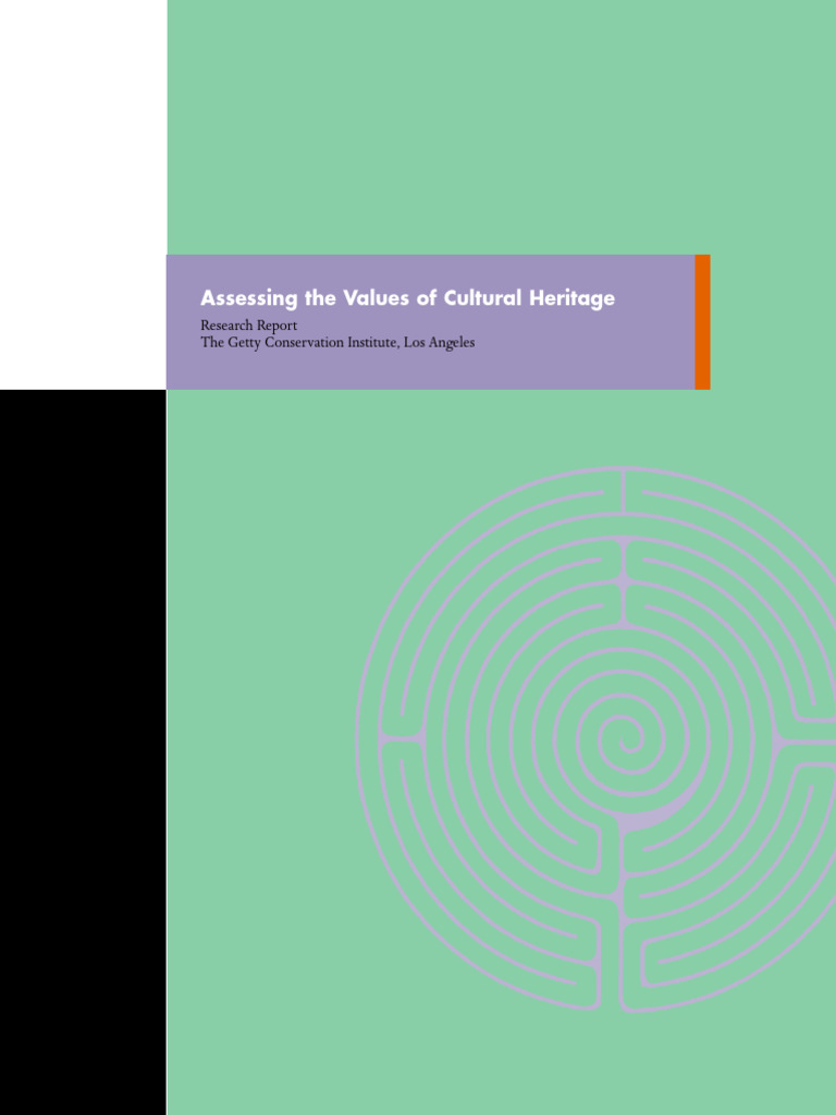 Assessing the Values of Cultural Heritage | PDF | Methodology | Knowledge