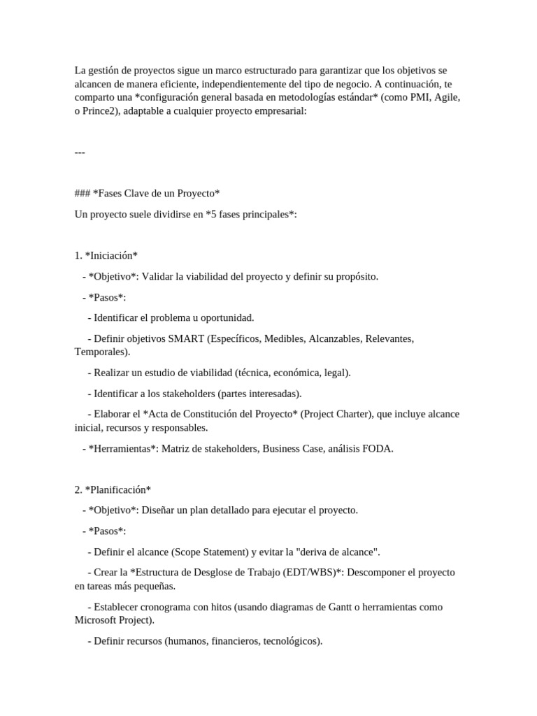 La gestión de proyectos | PDF | Gestión de proyectos | Business