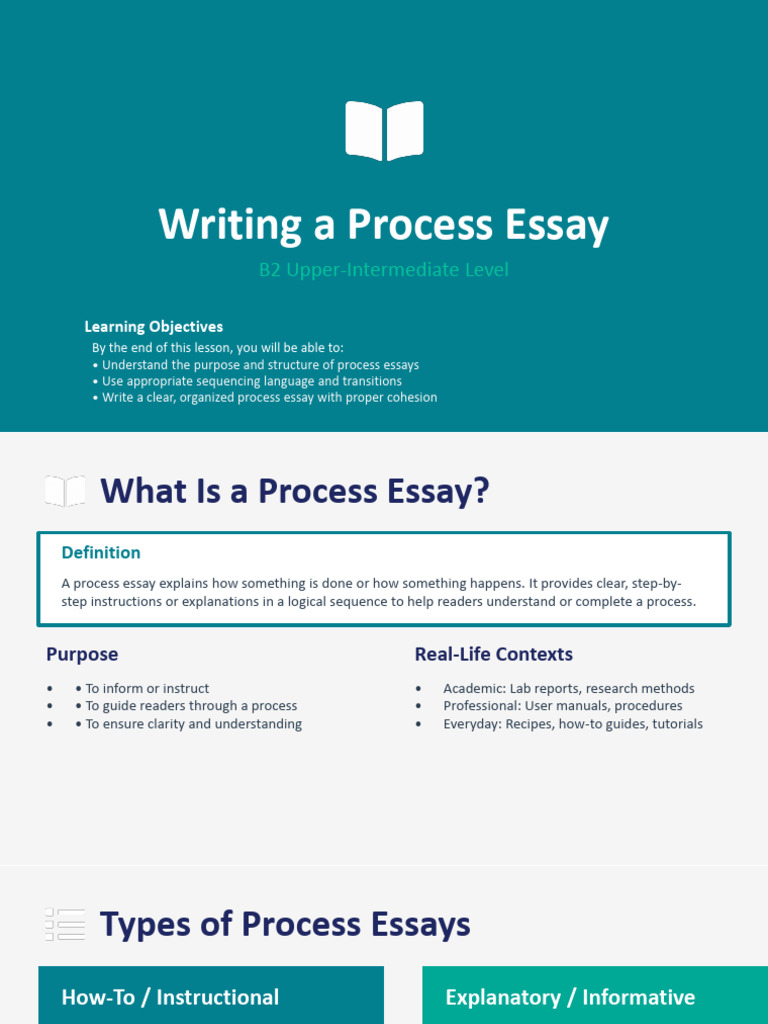 Process Essay Writing B2 Updated | PDF | Essays | Vocabulary