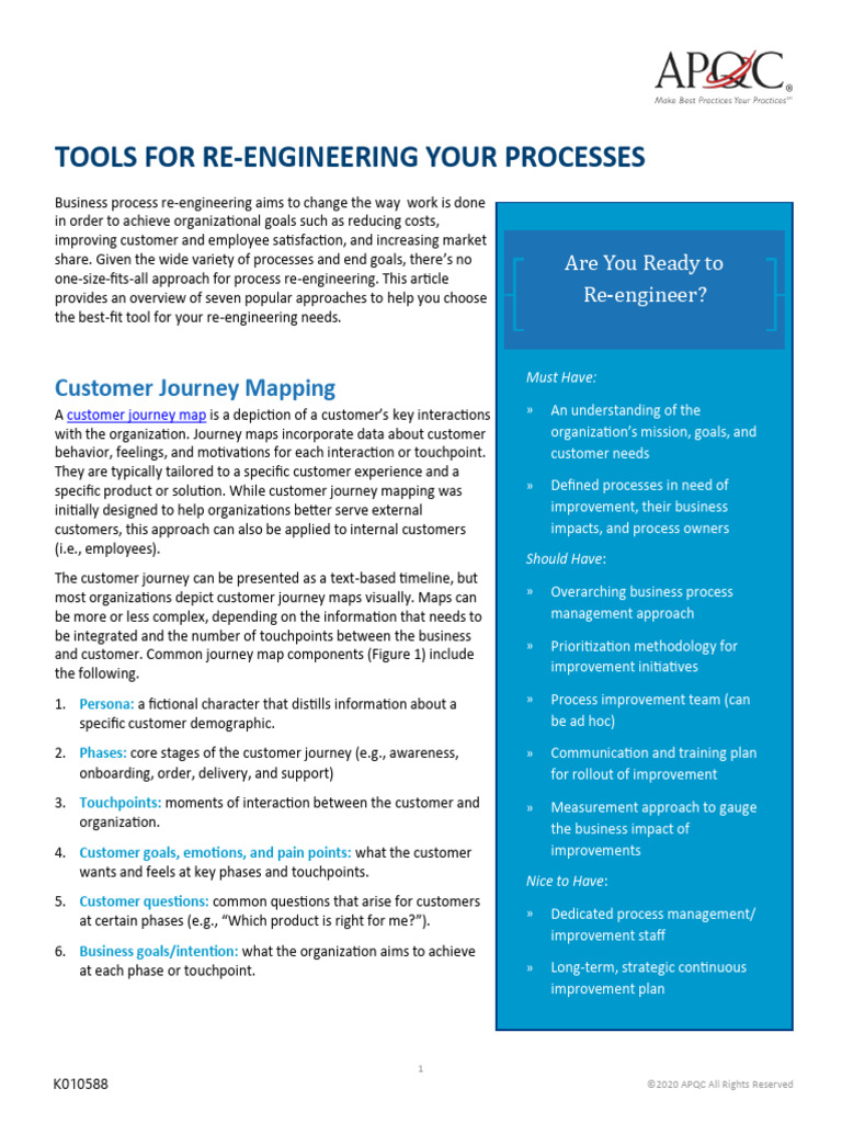 K010588_Tools for Re-Engineering Your Processes | PDF | Design Thinking ...