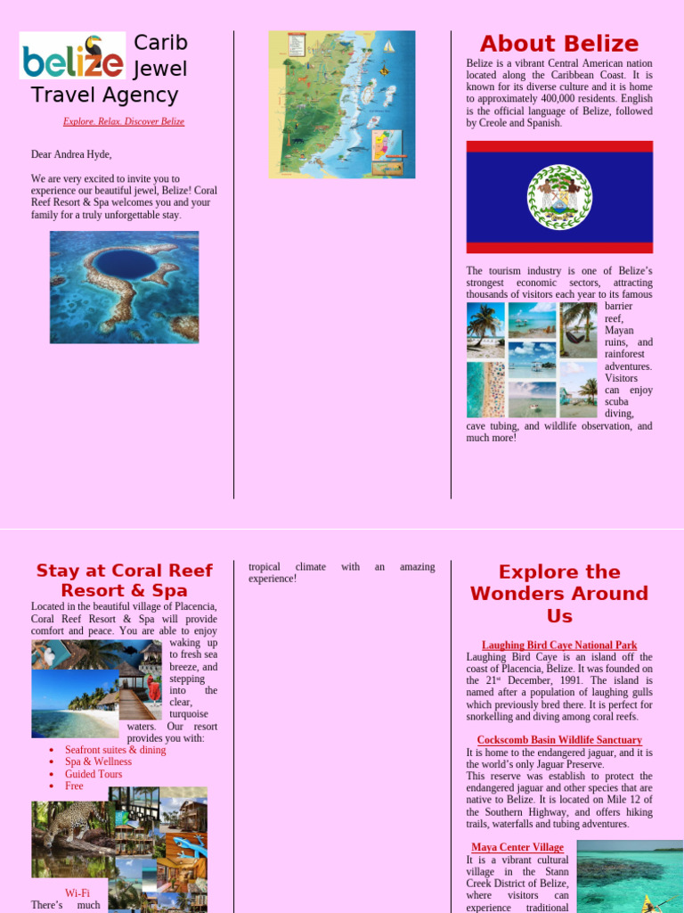 BROCHURE | PDF | Belize | Coral Reef