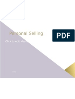 Personal Selling: Click To Edit Master Subtitle Style