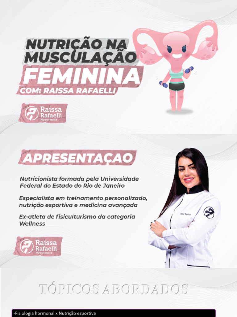 Raissa Rafaelli. Nutrição Na Musculação Feminina | PDF | Ciclo ...