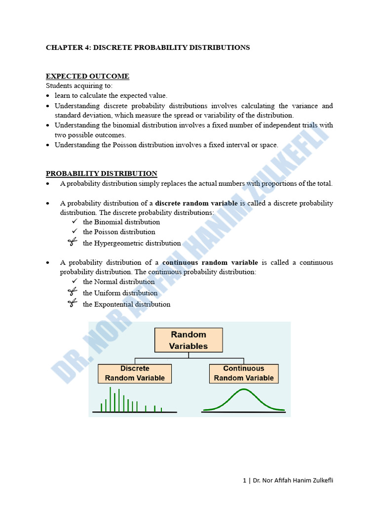 Chapter 4 - Discrete Probability Distributions | PDF