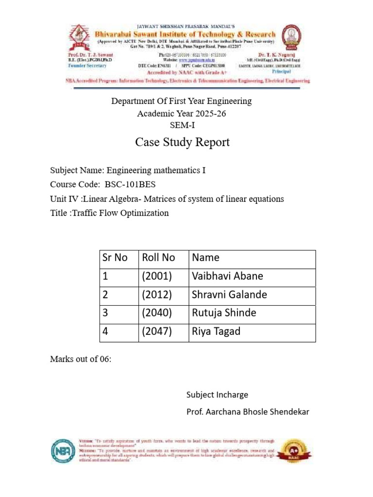 Maths Case Study | PDF | Matrix (Mathematics) | Applied Mathematics