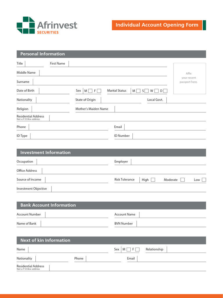 ASL - Individual Account Opening Form_Fillable Version | PDF | Indemnity