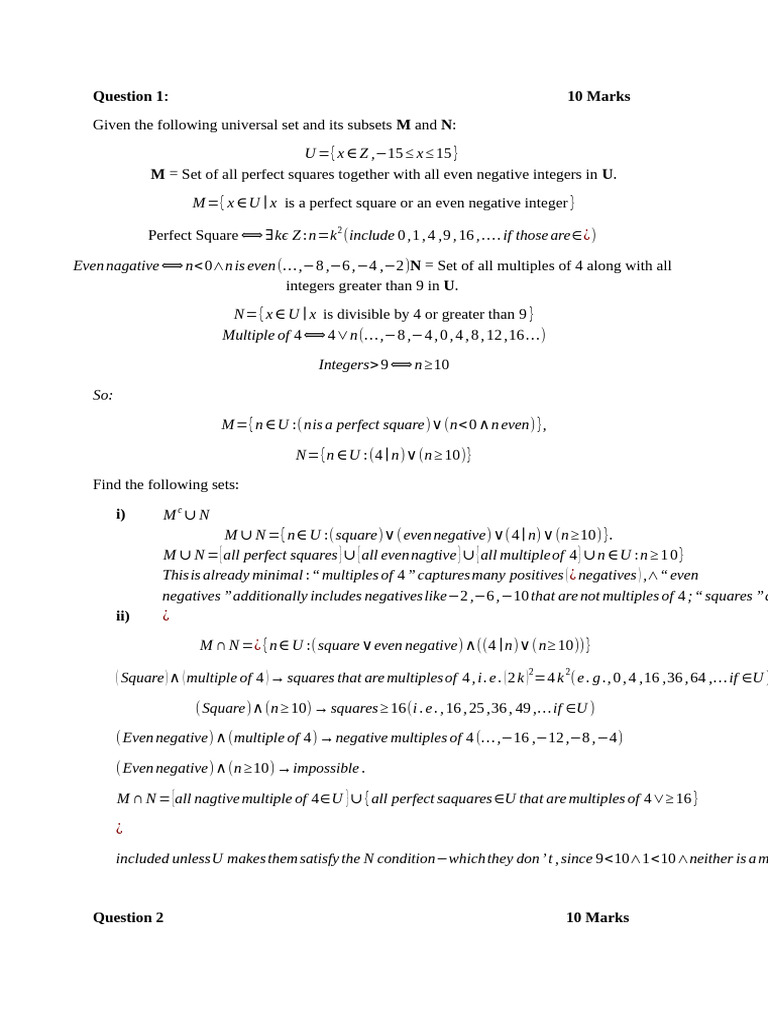 Question 1 | PDF | Mathematical Concepts | Combinatorics