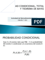 Probabilidad Condicional, Total y Teorema de Bayes