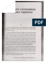 Fromalismo X Funcionalismo Nos Estudos Linguísticos