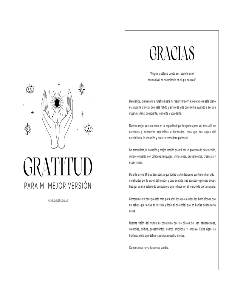Gratitud Para Mi Mejor Version 2026.PDF (1) (1) | PDF | Amor | Gratitud