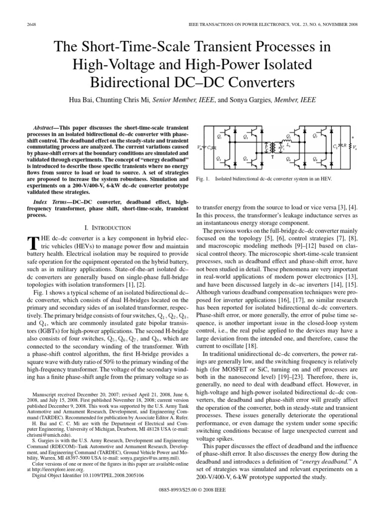 The Short-Time-Scale Transient Processes in High-Voltage and High-Power ...
