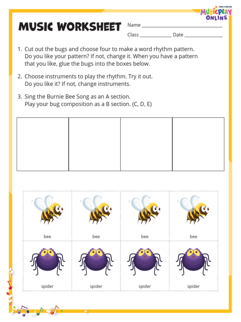 Bug Composition Worksheet 1 | PDF