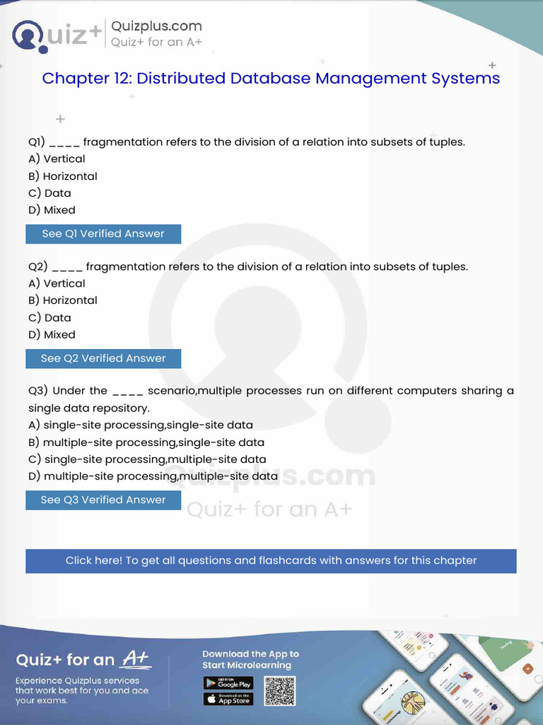 Fragmentation Refers to the Division of a Relation Into Subsets of ...
