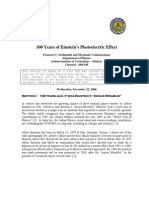 Hundred Years of Photoelectric Effect