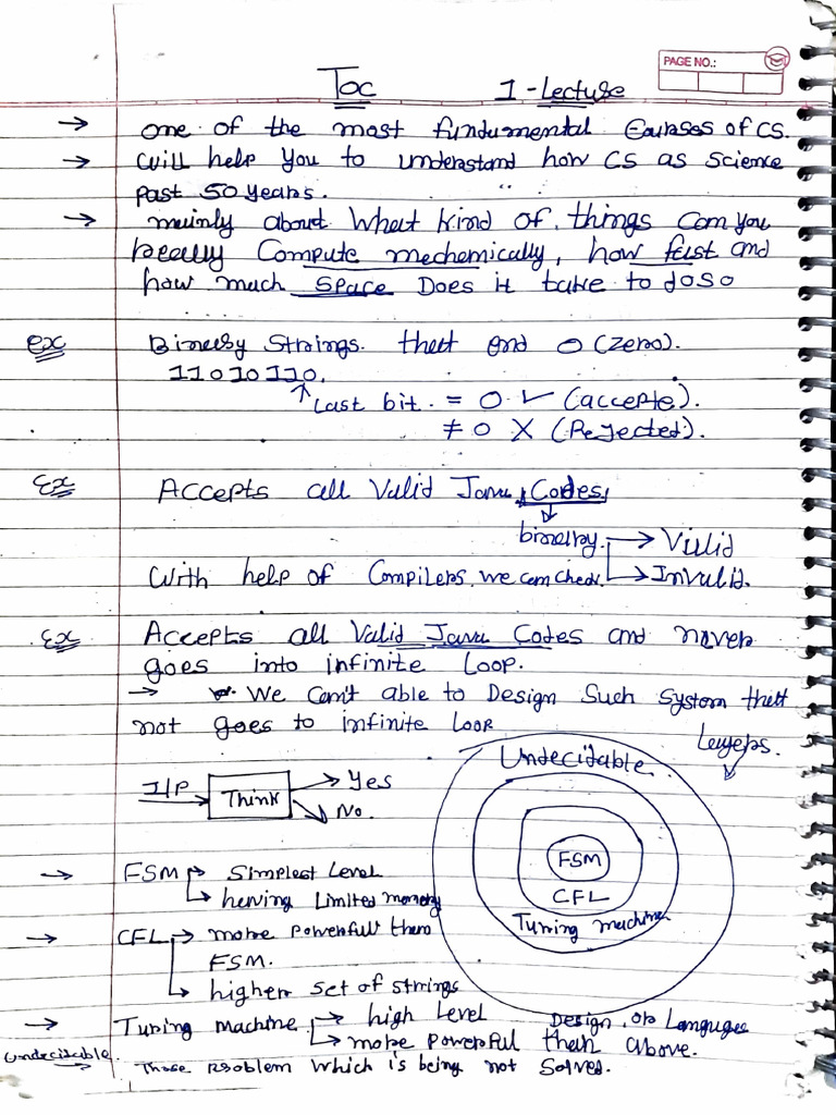 TOC Notes 1 | PDF