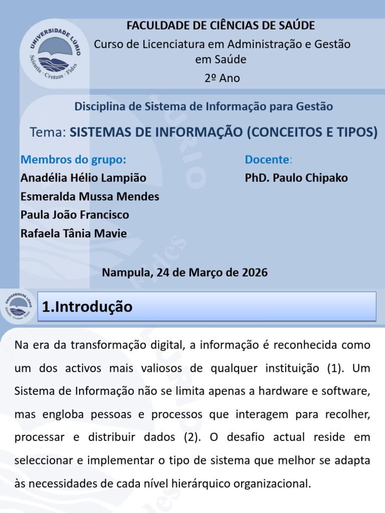 Sig. W1. Ags-Ul - PPT-2026 - 105941 | PDF | Sistema de informação ...