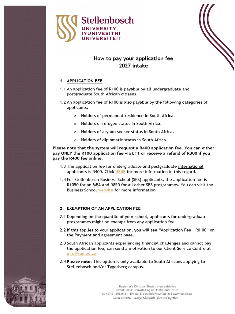 C. How To Pay Your Application Fee 2027 Intake | PDF | Payments ...