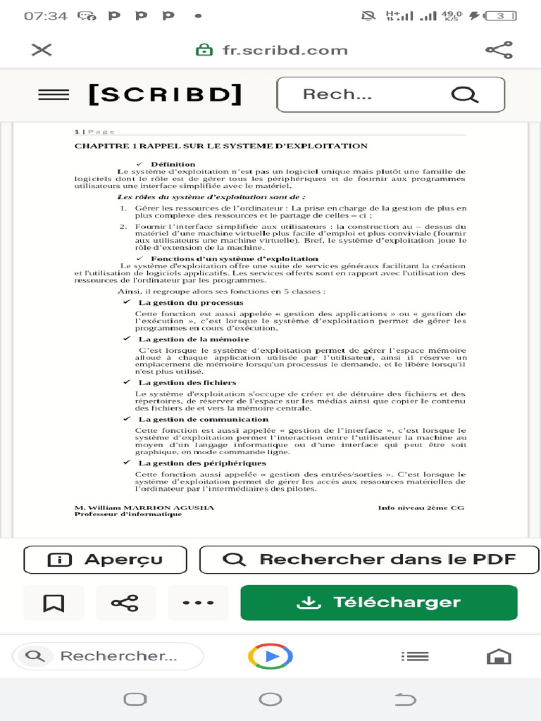INFO 2ieme et 3ieme COMMERCIALE ET GESTION | PDF