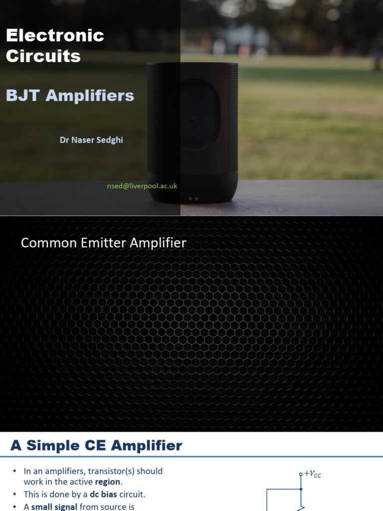 Common Emitter Amplifier | PDF | Amplifier | Bipolar Junction Transistor
