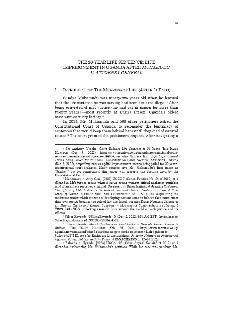 IHRSR v3 Wakeling 20 Year Life Sentence Final Version | PDF | Life ...