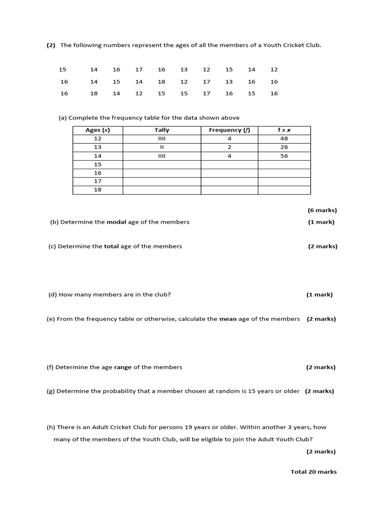 Tally Chart | PDF
