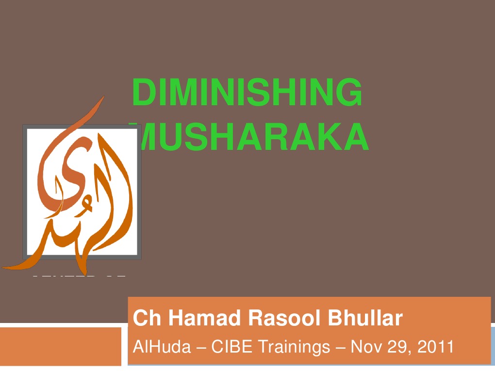 CH Hamad Rasool Bhullar | PDF | Islamic Banking And Finance | Ownership