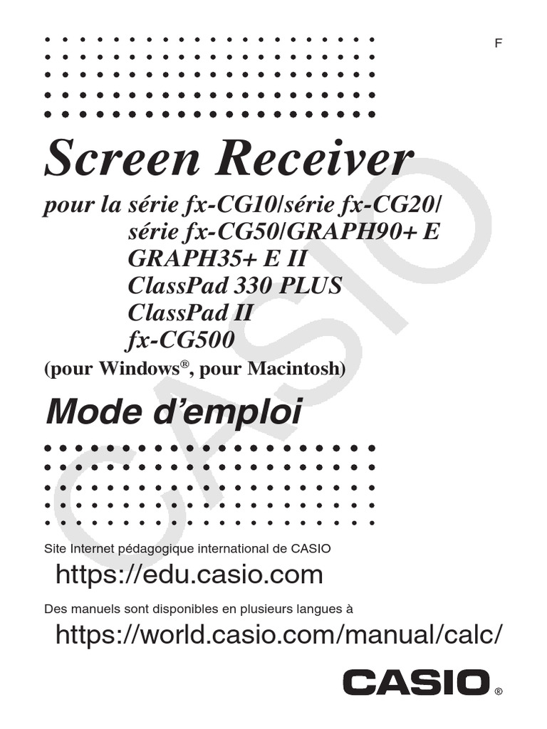 Screen Receiver FR | PDF | Microsoft Windows | Safari (navigateur web)