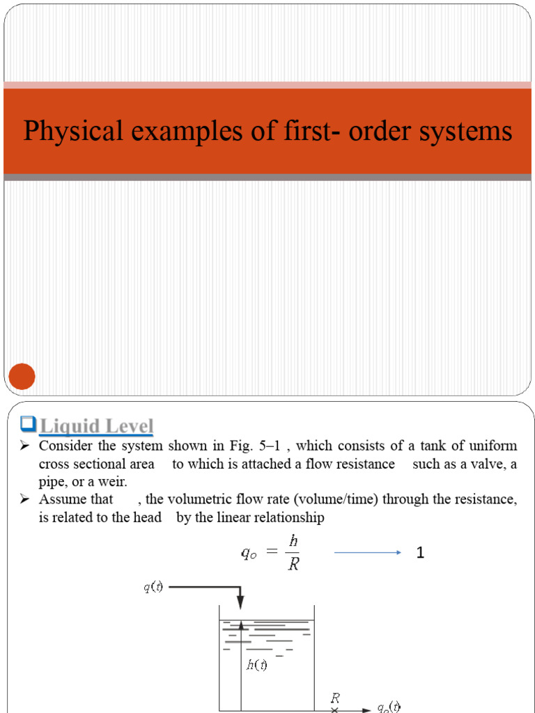 Physical Examples of First-Order Systems | PDF | Fluid Dynamics | Heat