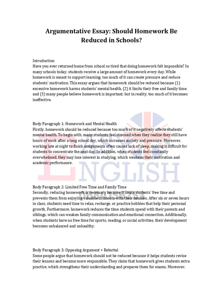 Organized Homework Essay | PDF | Homework | Mental Health