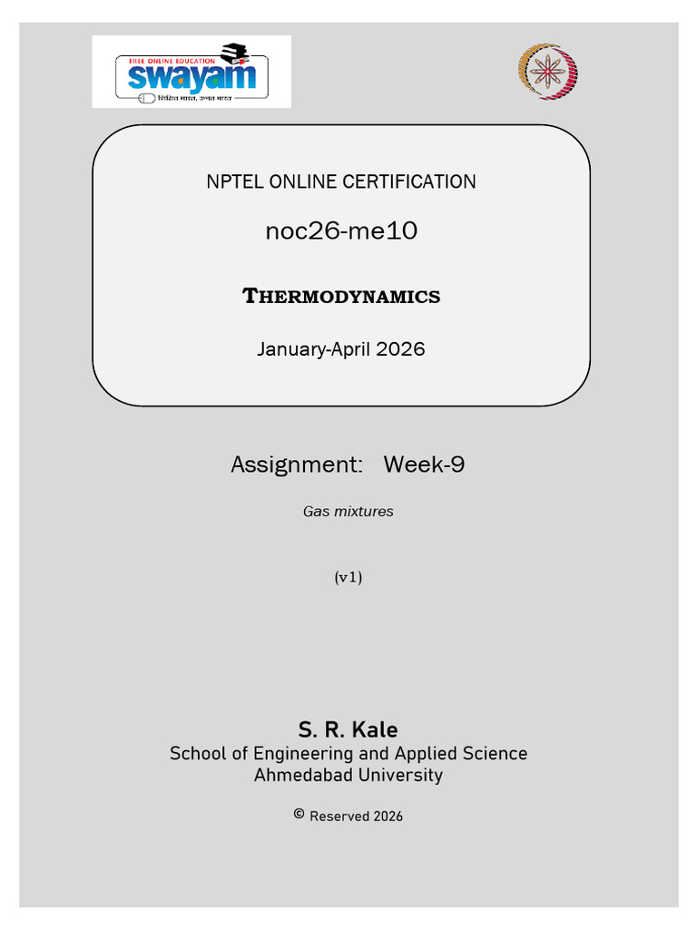 Noc26-Me10 Thermo W-9 Assn Gas Mixtures v1 (1) | PDF | Gases ...