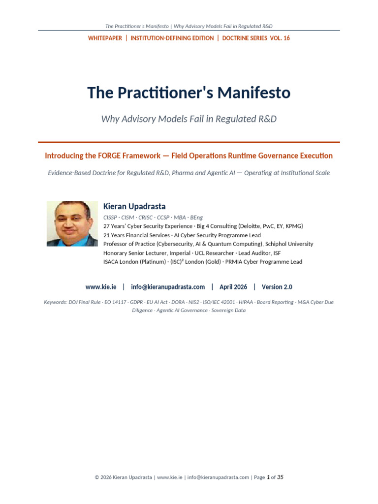 The Practitioner s Manifesto Practitioner Manifesto FORGE Framework ...