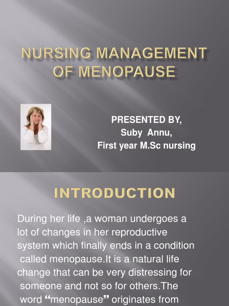 Nursing Considerations for Menopause
