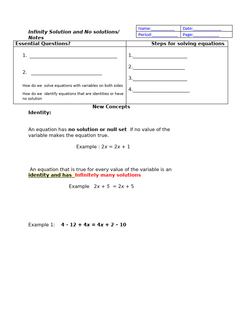 11-07-12 Identity Null Set | PDF | Equations | Mathematical Concepts