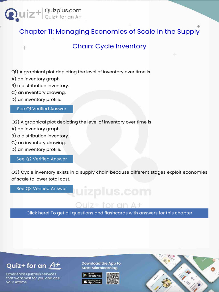 A Graphical Plot Depicting the Level of Inventory Over Time Is | PDF ...