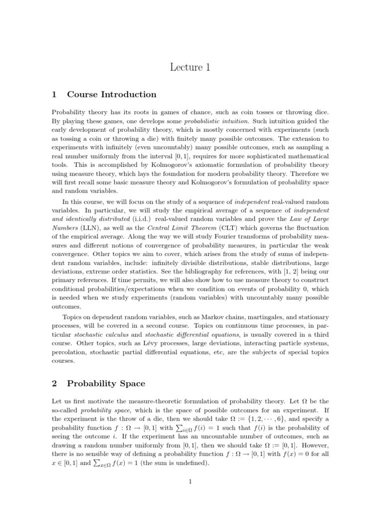 Lecture 1 | PDF