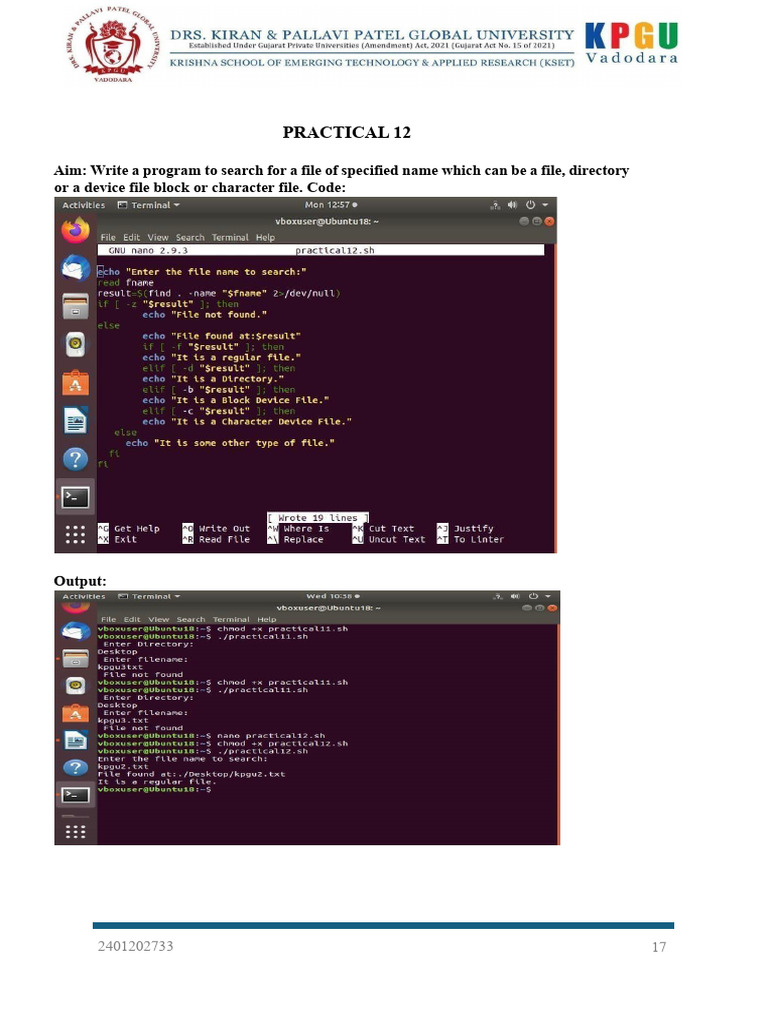 Os Practical 733 | PDF