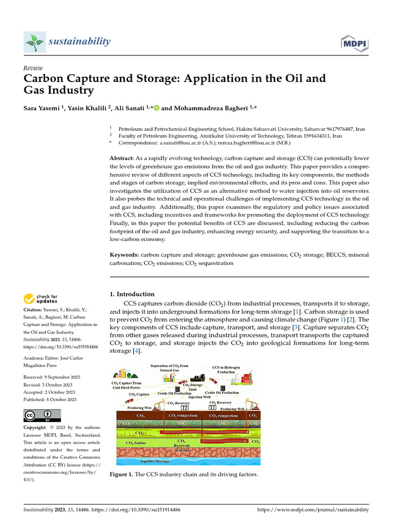 Sustainability 15 14486 | PDF | Carbon Capture And Storage | Enhanced ...